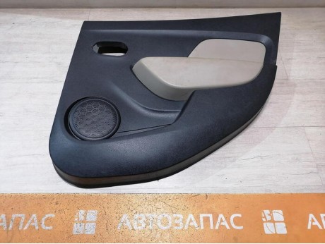 Logan 2 обшивка двери задняя правая эл черная+бежевая