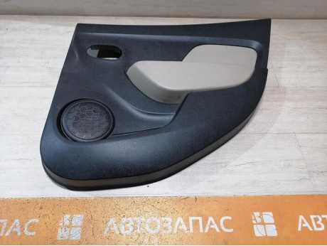 Logan 2 обшивка двери задняя правая эл черная+бежевая деф