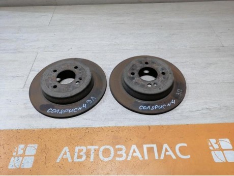 Solaris №4 диск тормозной задний к-кт