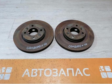 Sandero №14 диск тормозной передний 16кл к-кт