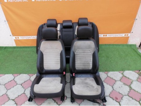 Passat B7 сиденье переднее заднее кожа комбинированная алькантара к-кт деф