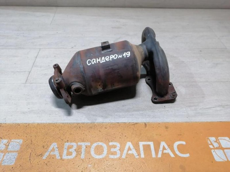 Sandero №19 коллектор выпускной катализатор 8кл деф