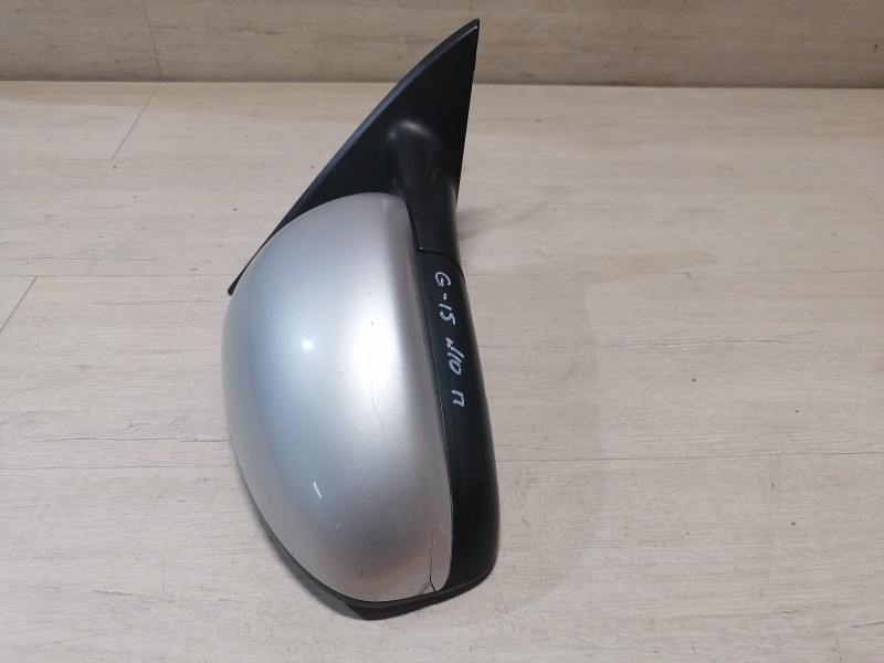 Almera G15 №10 зеркало правое эл серебро деф
