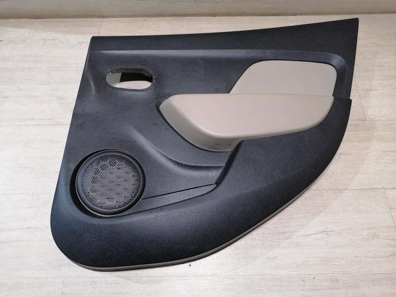 Logan 2 обшивка двери задняя правая эл черная+бежевая деф