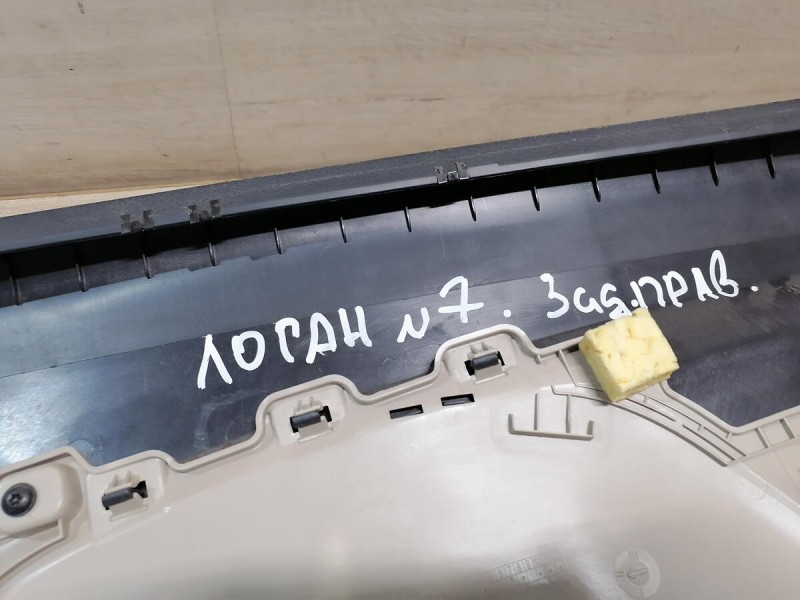 Logan 2 обшивка двери задняя правая эл черная+бежевая деф