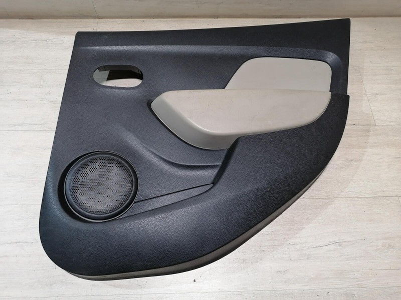 Logan 2 обшивка двери задняя правая эл черная+бежевая деф