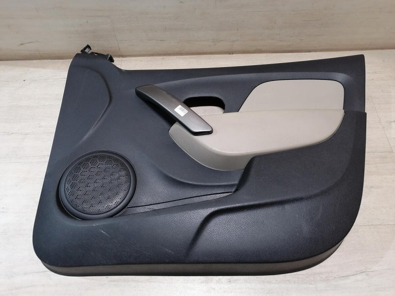 Logan 2 обшивка двери передняя правая эл черная+бежевая деф