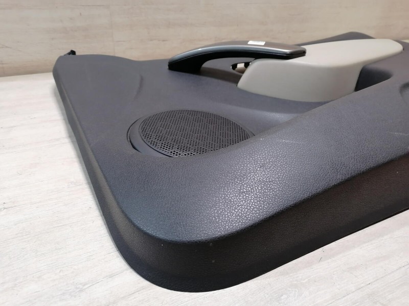 Logan 2 обшивка двери передняя правая эл черная+бежевая деф