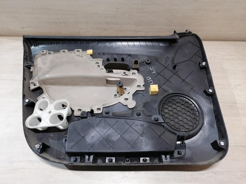 Logan 2 обшивка двери передняя правая эл черная+бежевая деф