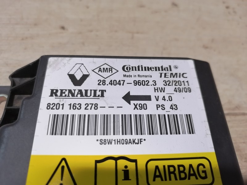 Sandero №12 блок подушек SRS AIR BAG целый