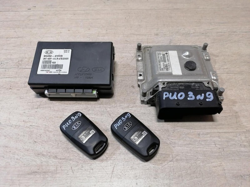 Rio 3 №9 блок управления двигателем мозги чип блок центрального замка к-кт