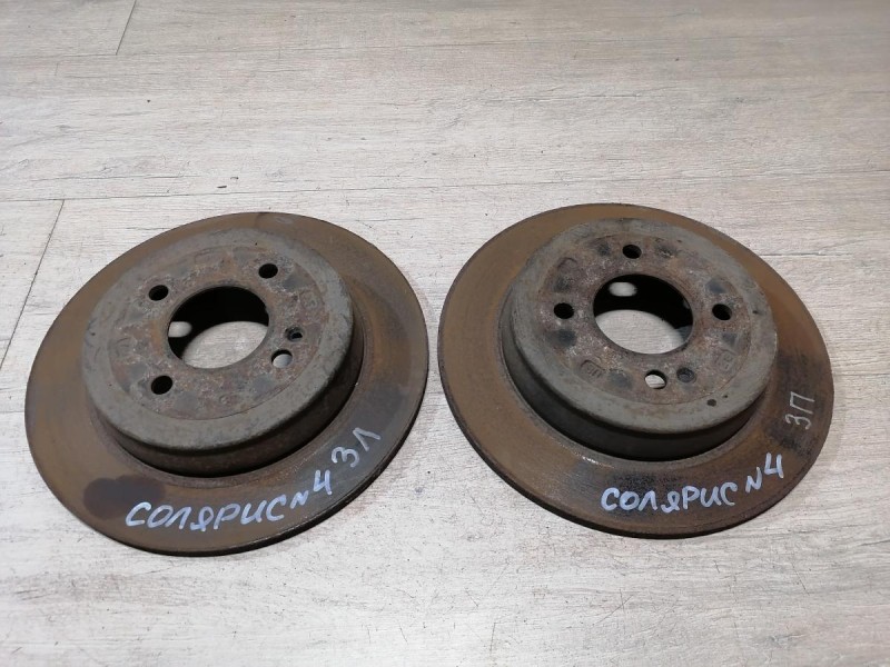 Solaris №4 диск тормозной задний к-кт