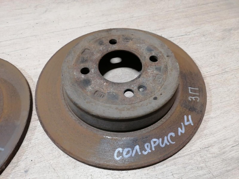 Solaris №4 диск тормозной задний к-кт
