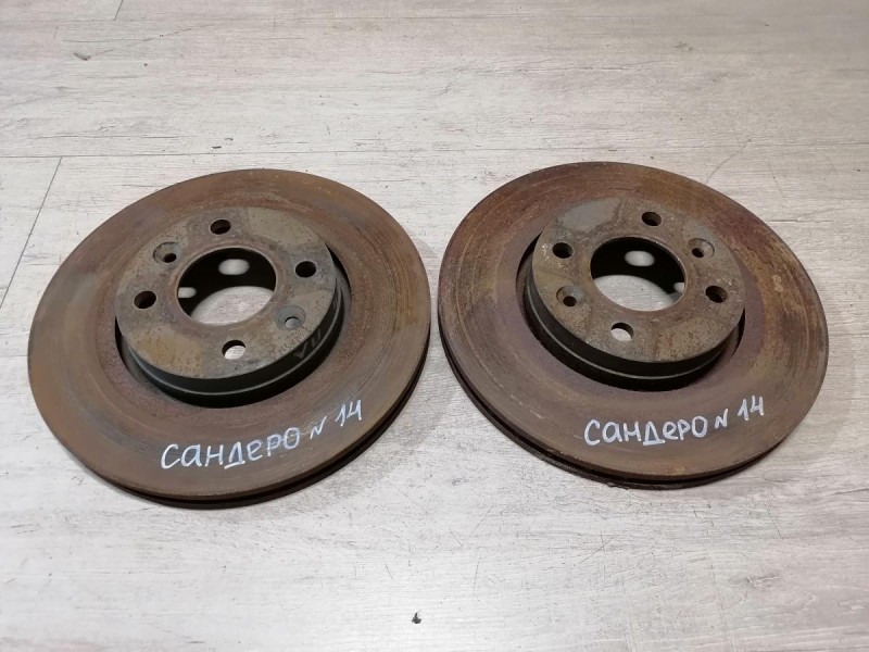 Sandero №14 диск тормозной передний 16кл к-кт