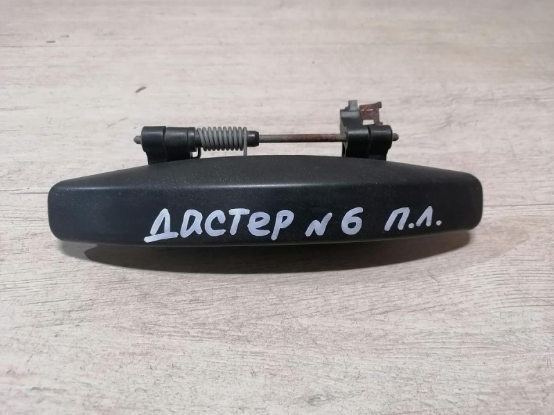Duster №6 ручка двери наружная левая черная