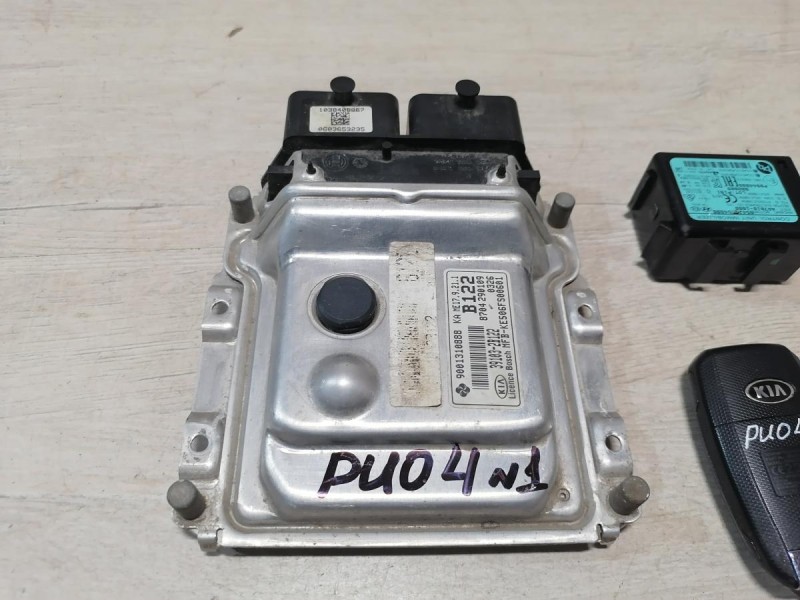 Rio 4 №1 блок управления двигателем мозги чип блок центрального замка к-кт