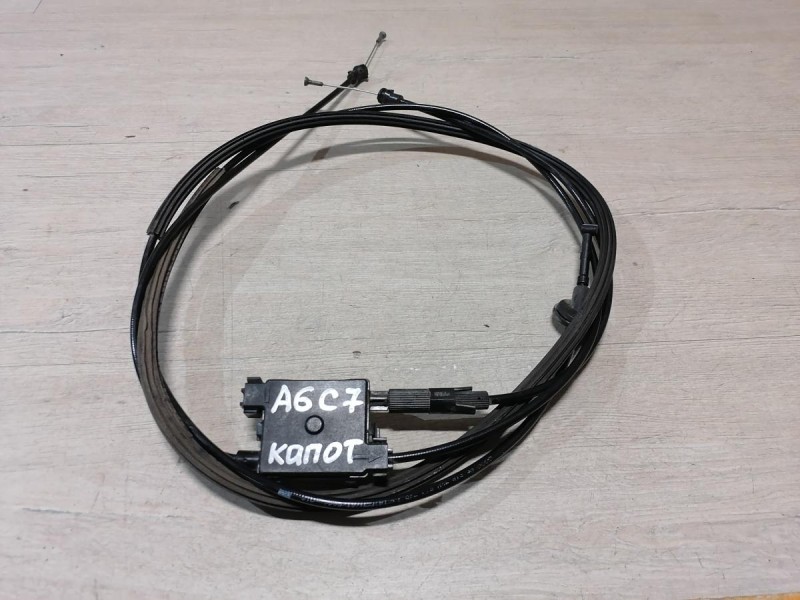Audi A6 C7 трос капота деф