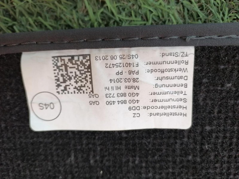 Audi A6 C7 коврик салона к-кт