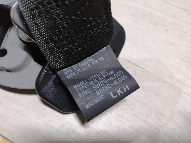 Solaris №5 ремень базопасности передний левый правый