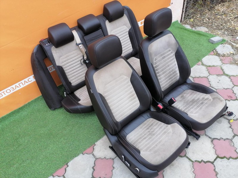 Passat B7 сиденье переднее заднее кожа комбинированная алькантара к-кт деф