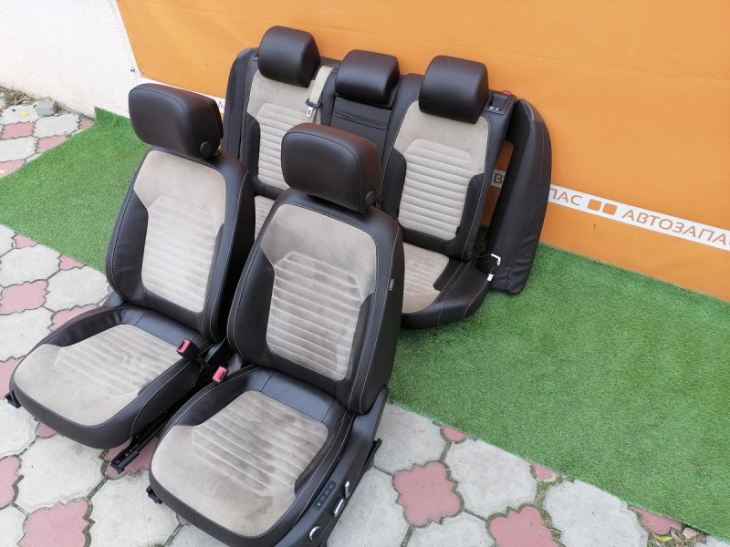 Passat B7 сиденье переднее заднее кожа комбинированная алькантара к-кт деф