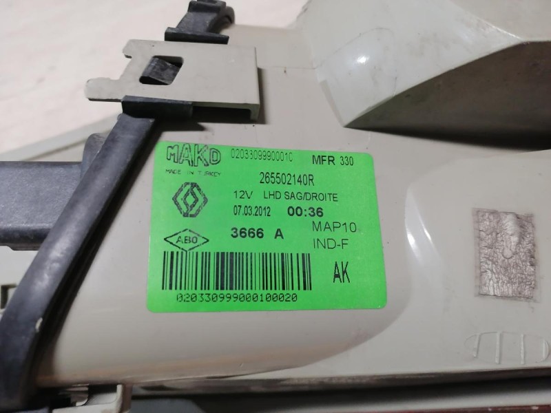 Fluence №4 фонарь правый