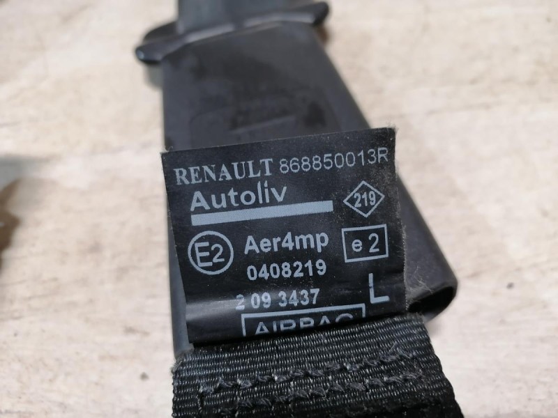 Fluence №4 ремень безопасности передний левый стрел