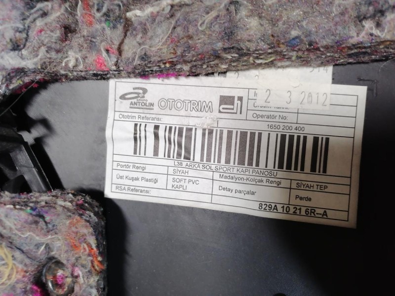 Fluence №4 обшивка двери задняя левая правая со шторками к-кт деф