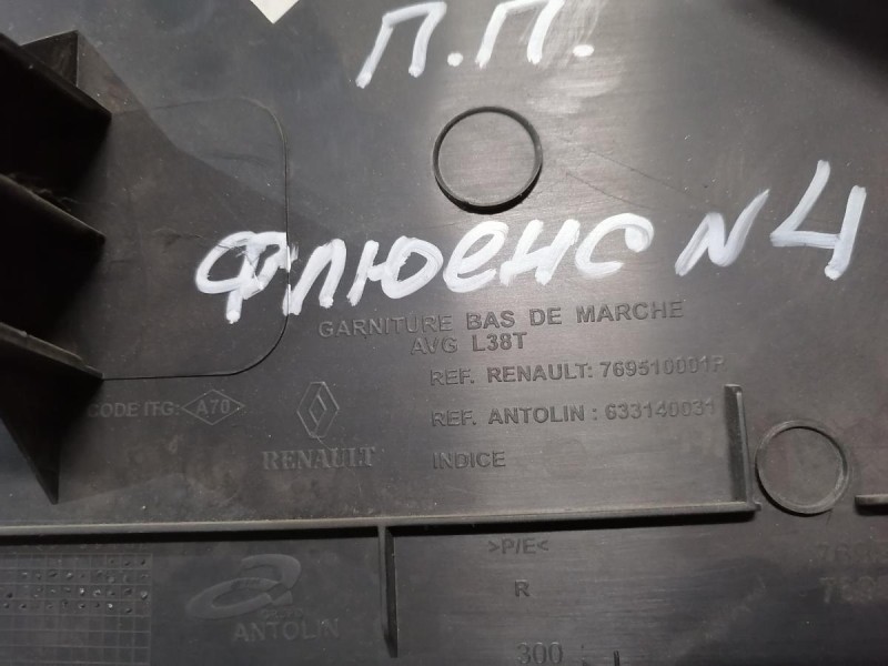 Fluence №4 обшивка порога правая