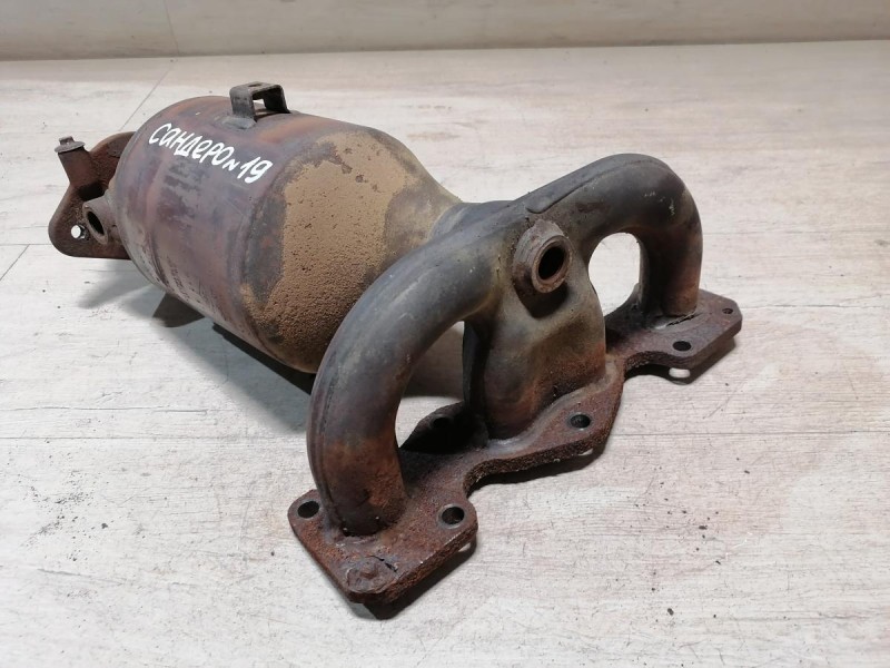 Sandero №19 коллектор выпускной катализатор 8кл деф