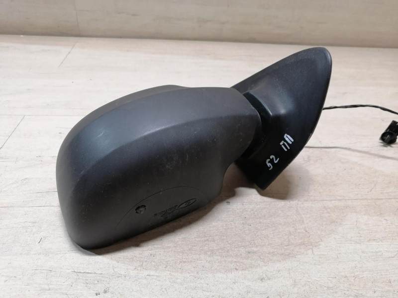 Logan №52 зеркало правое с датчиком черное мех